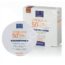 Crema nuantatoare compacta Golden UVEBLOCK 50+, 10 g, Isis Pharma