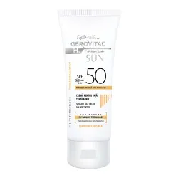 Crema pentru fata SPF 50 tenta aurie H3 Derma+ Sun, 50 ml, Gerovital