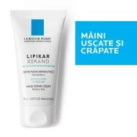 Crema reparatoare pentru maini foarte uscate Lipikar Xerand, 50ml, La Roche-Posay