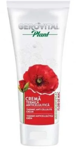 Crema termica anticelulitica cu flori de mac Plant, 200 ml, Gerovital