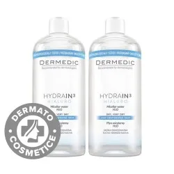 Dermedic Hydrain3 Hialuro Apa Micelara H2O x 500ml (1+1 Cadou)