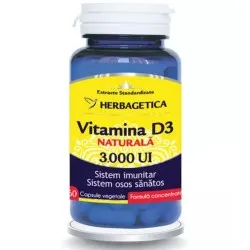 Detrix Vitamina D3 3000UI, 60 capsule, Herbagetica