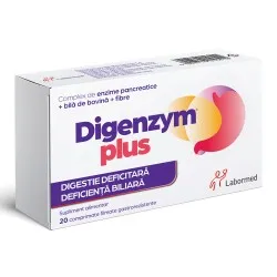 Digenzym Plus, 20 comprimate filmate, Labormed