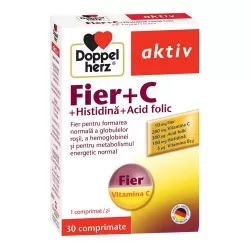 Fier + Vitamina C + Acid Folic Aktiv, 30 comprimate, Doppelherz