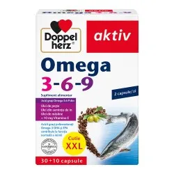 Omega 3-6-9, 30 + 10 capsule (Pachet Promo), Doppel Herz Aktiv