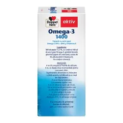 Omega 3 Ulei Somon 1400mg, 30 + 10 capsule (Pachet Promo), Doppel Herz Aktiv