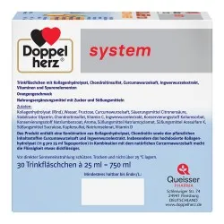 System Kollagen 11.000 Curcuma si Ghimbir, 30 flacoane, Doppel Herz Aktiv