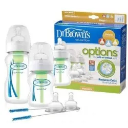 Dr. Brown's 03006 Pachet Biberoane cu Gat Larg StarterKIT PP Options