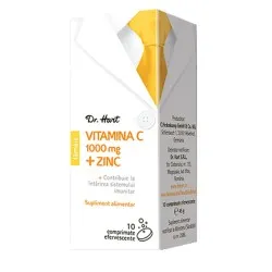 Dr.Hart Vitamina C 1000mg+ Zinc, 10 comprimate efervescente