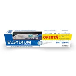 Pachet Elgydium Pasta de Dinti Albire, 75ml + Periuta + Eludril White Apa, 15ml