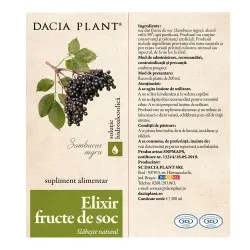 Elixir din fructe de soc, 200 ml, Dacia Plant