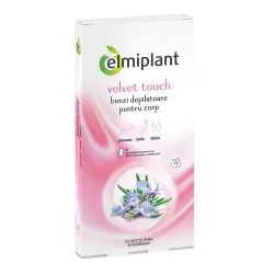 Benzi depilatoare pentru corp Velvet touch, 12 benzi, Elmiplant