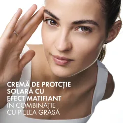 Emulsie matifianta cu protectie solara SPF 50+ pentru fata, cu efect anti-stralucire pentru ten gras-mixt, 50 ml, Capital soleil, Vichy