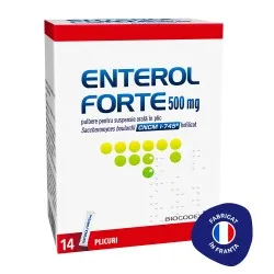 Enterol Forte, 500 mg, pulbere pentru suspensie orală, 14 plicuri, Biocodex