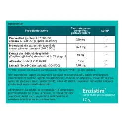 Enzistim, 15 comprimate gastrorezistente, Antibiotice SA