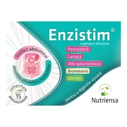 Enzistim, 15 comprimate gastrorezistente, Antibiotice SA