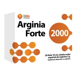 Arginia Forte 2000 10ml, 20 fiole buvabile, Esvida Pharma
