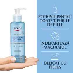 Hyaluron Gel de Curatare DermaoClean, 200ml, Eucerin
