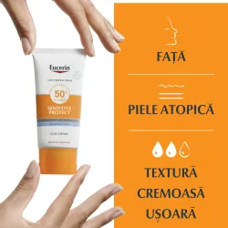 Protectie solara Sun Face Cream SPF50+, 50ml, Eucerin