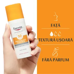 Protectie solara Sun Face Fluid Photoaging Control SPF50+, 50ml, Eucerin