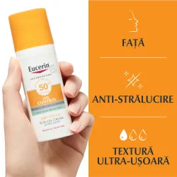 Protectie solara Sun Face Oil Control Dry Touch SPF50+, 50ml, Eucerin