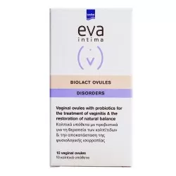 Ovule vaginale cu probiotice Eva Intima Biolact, 10 bucati, Intermed