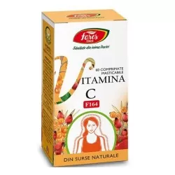 Vitamina C din surse naturale, 60 comprimate masticabile, Fares