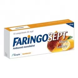 Faringosept Miere si Lamaie, 10 mg, 10 comprimate de supt, Terapia
