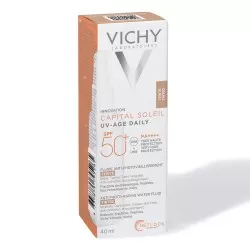 Fluid colorat cu protectie solara SPF 50+ pentru fata, impotriva foto-imbatrÃ¢nirii cu peptide si niacinamida, nuanta deschisa-medie, 40 ml, Vichy