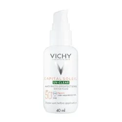 Fluid cu protectie solara SPF 50+ pentru fata, cu acid salicilic si niacinamida, ten gras cu tendinta acneica, 40 ml, Vichy