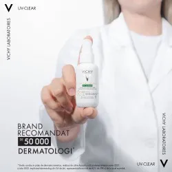 Fluid cu protectie solara SPF 50+ pentru fata, cu acid salicilic si niacinamida, ten gras cu tendinta acneica, 40 ml, Vichy