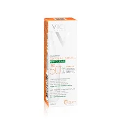Fluid cu protectie solara SPF 50+ pentru fata, cu acid salicilic si niacinamida, ten gras cu tendinta acneica, 40 ml, Vichy