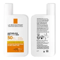 Fluid invizibil cu protectie solara SPF 50+, pentru fata, textura ultra-fluida pentru ten sensibil, 50 ml, Anthelios, La Roche Posay