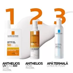 Fluid invizibil cu protectie solara SPF 50+, pentru fata, textura ultra-fluida pentru ten sensibil, 50 ml, Anthelios, La Roche Posay