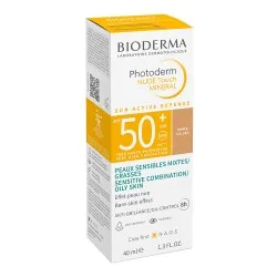 Fluid Nude Touch Mineral Auriu cu SPF50+ Photoderm, 40 ml, Bioderma