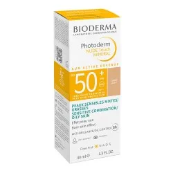 Fluid Nude Touch Mineral deschis cu SPF50+ Photoderm, 40 ml, Bioderma