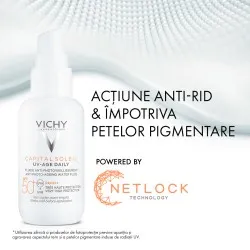 Fluid pentru protectie solara cu actiune impotriva foto-imbatranirii tenului SPF50+ Capital Soleil, 40 ml, Vichy