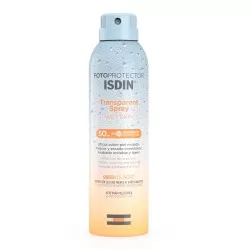 Spray transparent de protectie solara pentru corp Wet Skin, SPF 50, 250 ml, Isdin