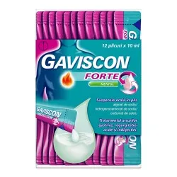 Gaviscon Forte Mentol suspensie orala in plic, 12 plicuri x 10 ml, Reckitt Benckiser