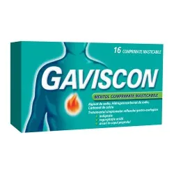 Gaviscon Mentol, 16 comprimate masticabile, Reckitt Benckiser Healthcare