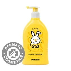 Gel de dus si sampon 2in1 cu aroma de banane, 400ml, Sanosan