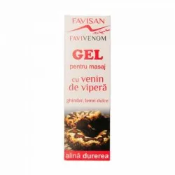 Gel pentru masaj cu venin de vipera, ghimbir si lemn dulce, 50 ml, Favisan