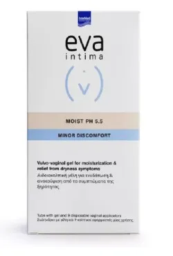 Gel vulvo-vaginal pentru hidratare si ameliorarea simptomelor de uscaciune Eva Intima Moist pH 5.5, 9 aplicatoare vaginale, Intermed