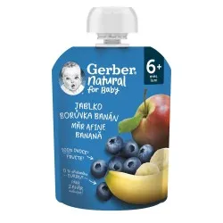 Gerber Natural Piure de Mar, Afine si Banane, 90g