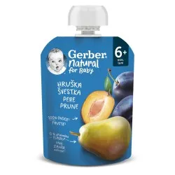 Piure de Prune si Pere Natural, 90g, Gerber
