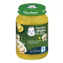 Legume cu porumb, curcan si orez +8 luni, 190g, Gerber