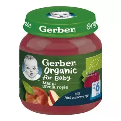 Mar si sfecla rosie +6 luni, 125g, Gerber