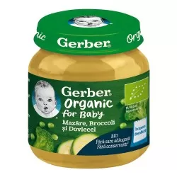 Mazare cu brocoli si dovlecel +4 luni, 125g, Gerber