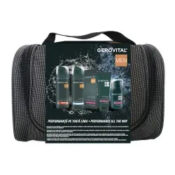 Pachet Borseta (Spuma de Dus + Spuma de Ras + Balsam dupa Ras + Crema Antirid), Gerovital Men