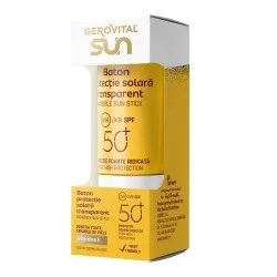 Baton Protectie Solara Transparent SPF50+, 12ml, Gerovital
